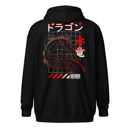 Sweat à Zip "Dragon du Feu"